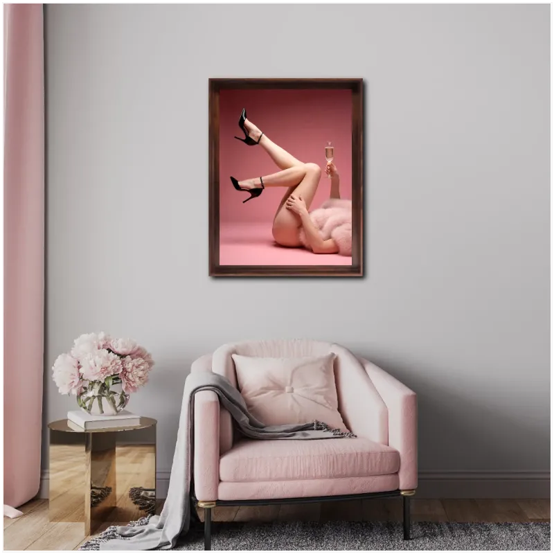 Ψηλοτάκουνα Γόβες και Καμπάνια Elegant Pink Wall Art