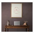 Minimalist Γραμμικό Σχέδιο Self Love Κεραμιδί σε Μπεζ Φόντο