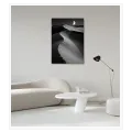 Desert Dunes with Moon Black White Landscape