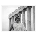 Ancient Greek Hero Black and White Portrait
