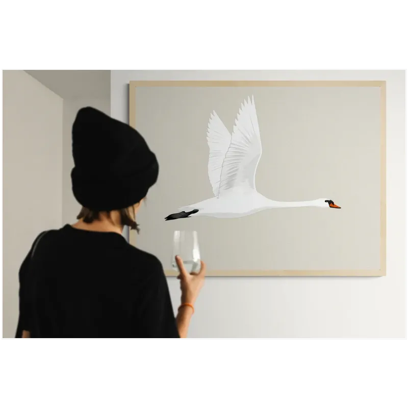 Λευκός Κύκνος σε Πτήση Minimal Design