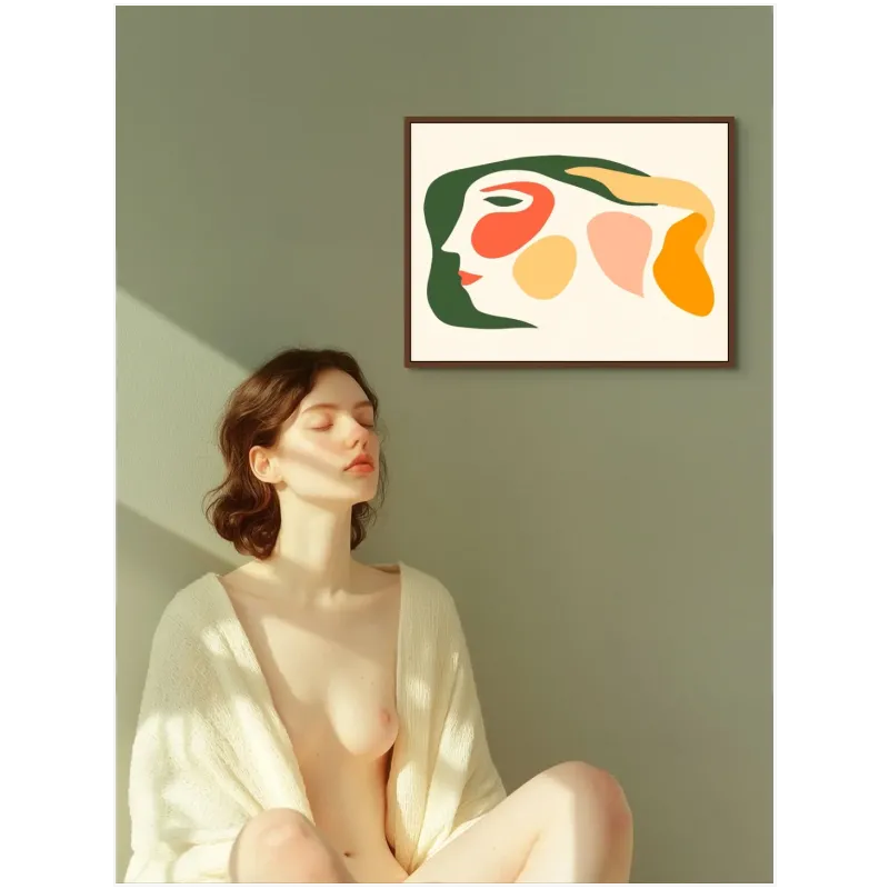 Αφηρημένο Γυναικείο Πορτραίτο Μοντέρνο Matisse Πράσινο