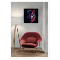 Πορτραίτο Λύκου Μοντέρνα Neon Ψηφιακή Τέχνη