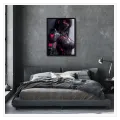 Γυναίκα Cyberpunk Warrior Futuristic Dark Red Black
