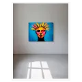 Αφηρημένο Πορτραίτο Pop Art με Καρδιά και Έντονα Χρώματα