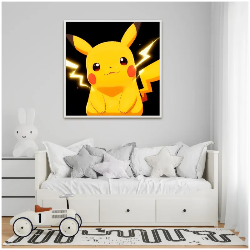 Χαριτωμένος Pikachu με Ηλεκτρισμό και Κίτρινο Χρώμα