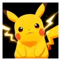 Χαριτωμένος Pikachu με Ηλεκτρισμό και Κίτρινο Χρώμα