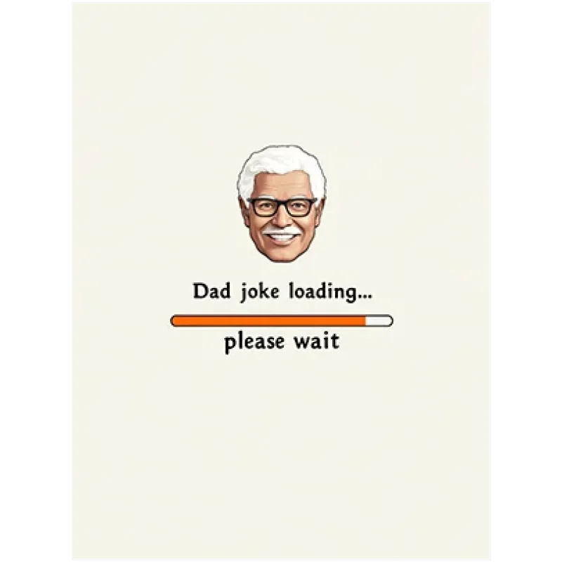 Πορτραίτο Πατέρα με Χιούμορ Dad Joke Loading Λευκό Φόντο