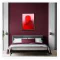 Abstract Geometric Sculpture Composition in Bold Red
