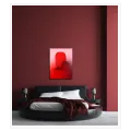 Abstract Geometric Sculpture Composition in Bold Red
