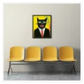 Μαύρη Γάτα Κοστούμι Expressive Pop Art Κίτρινο