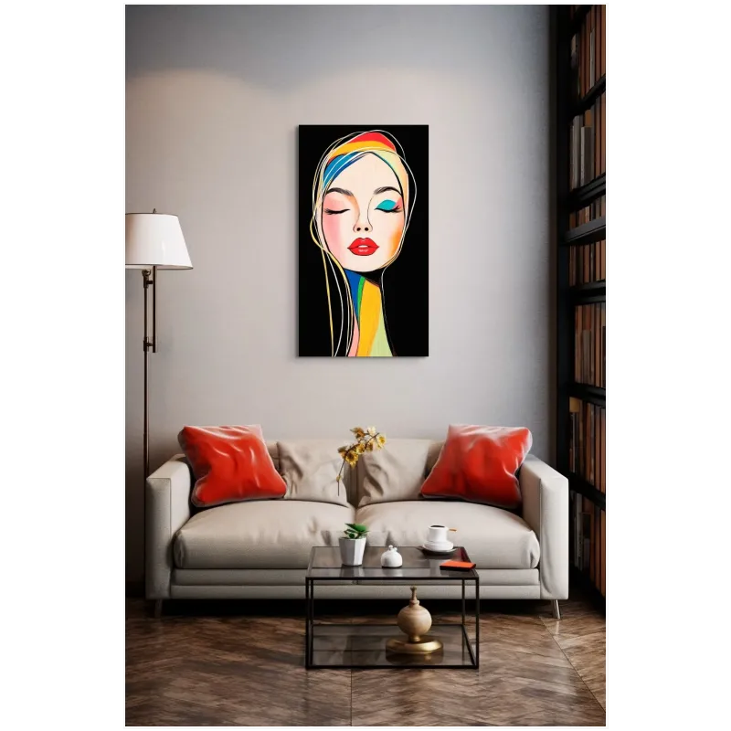 Αφηρημένο Γυναικείο Πορτραίτο Pop Art Πολύχρωμο