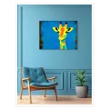Πολύχρωμη Καμηλοπάρδαλη σε Pop Art Στυλ Μπλε