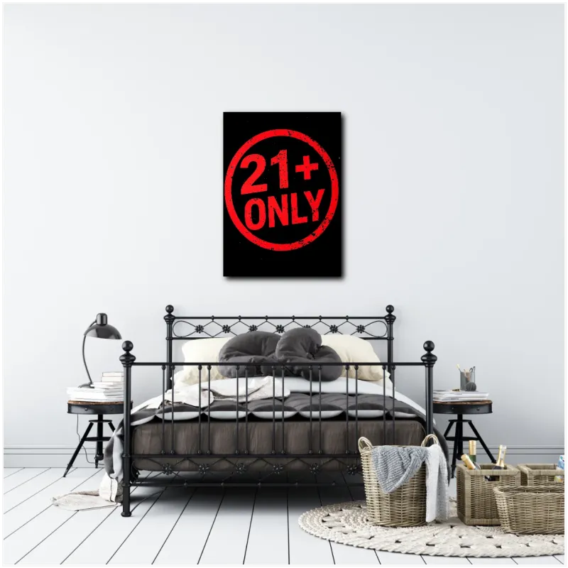Σφραγίδα 21+ Only Grunge Στυλ σε Κόκκινο και Μαύρο
