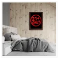 Σφραγίδα 21+ Only Grunge Στυλ σε Κόκκινο και Μαύρο