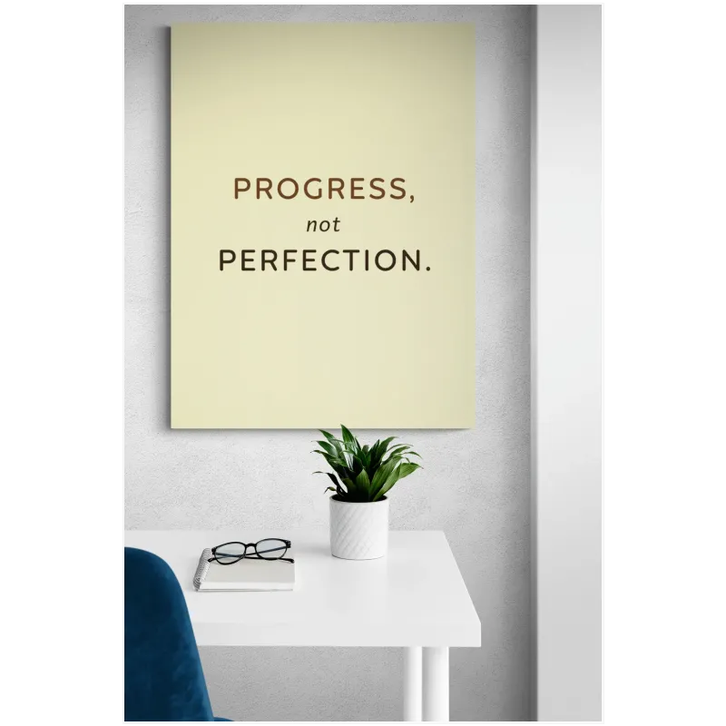 Εμπνευσμένο Κείμενο Progress Not Perfection Μινιμαλιστικό