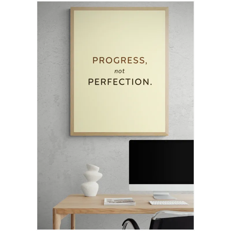 Εμπνευσμένο Κείμενο Progress Not Perfection Μινιμαλιστικό