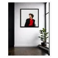 Young Man Portrait Fashion Red Black