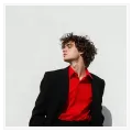 Young Man Portrait Fashion Red Black