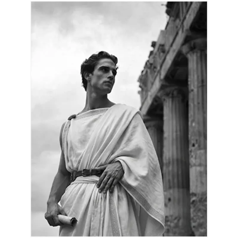 Πορτραίτο Αρχαίου Έλληνα σε Ασπρόμαυρο Φόντο