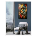 Abstract Cubist Geometric Portrait Canvas Art Print