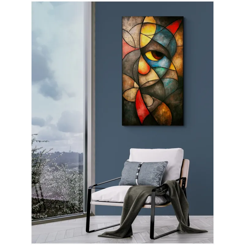 Αφηρημένο Κυβιστικό Πορτραίτο με Γεωμετρικά Σχήματα