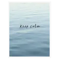Φράση Keep Calm σε Ήρεμο Νερό Γαλάζιο