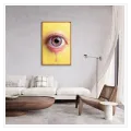 Colorful Eye Surreal Art Yellow Background