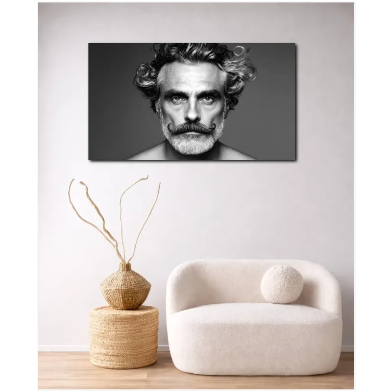 Expressive Mature Man Portrait Black and White Artistic Photography