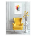 Colorful Butterfly Artistic Drawing On White Background
