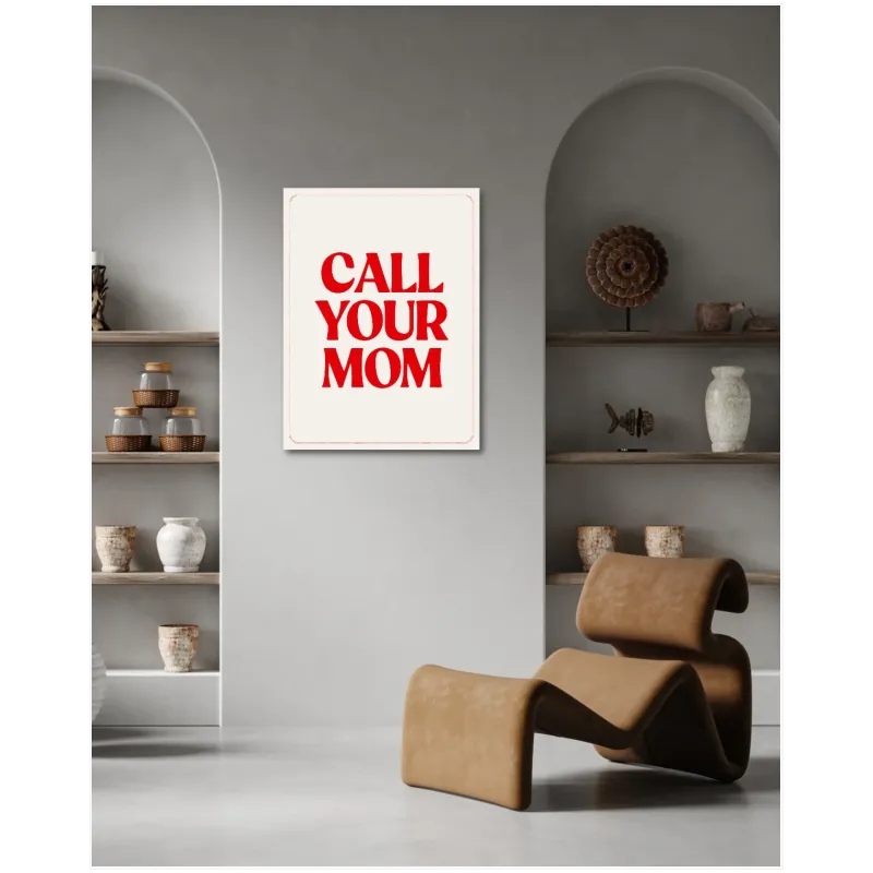 Πίνακας Call Your Mom Minimalist Red