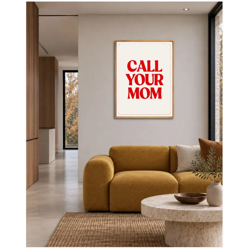 Πίνακας Call Your Mom Minimalist Red