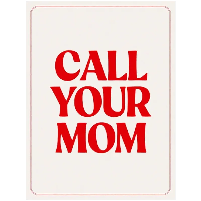 Πίνακας Call Your Mom Minimalist Red