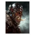 Πολεμιστής Orc Σκοτεινή Φαντασία Μαύρο Μεταλλικό