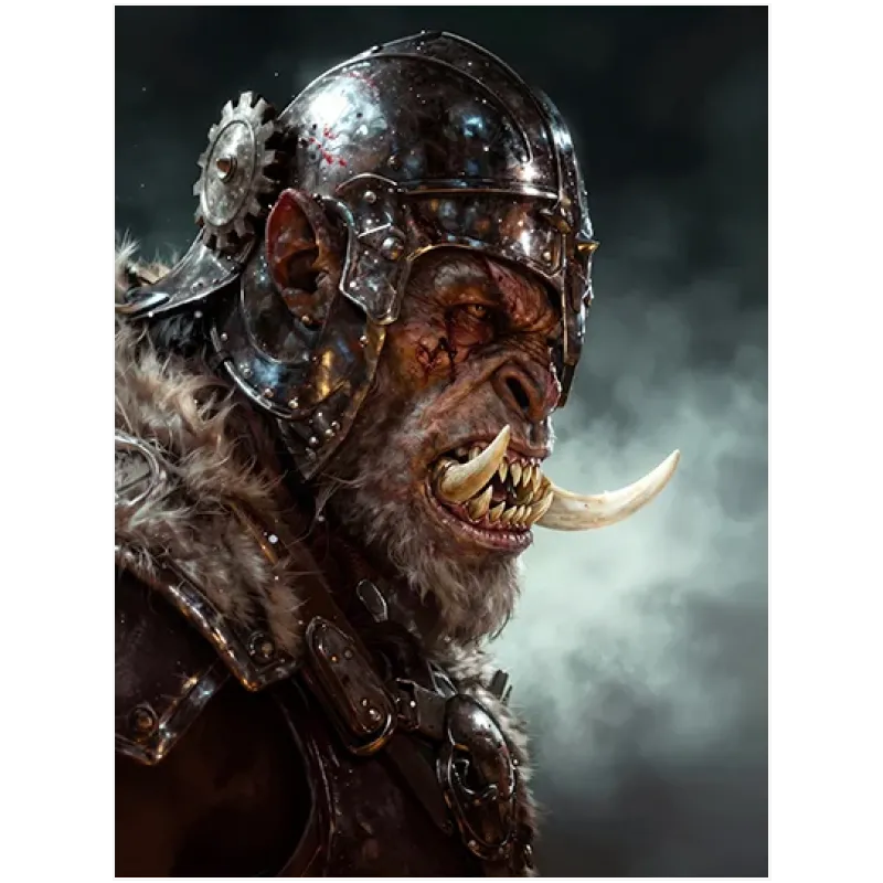 Πολεμιστής Orc Σκοτεινή Φαντασία Μαύρο Μεταλλικό