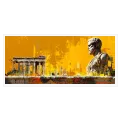 Αρχαία Ελληνική Προτομή και Ναός Μοντέρνο Χρυσό
