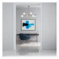 Abstract Brushstroke Composition Modern Blue Black