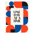 Αφηρημένη Γεωμετρική Σύνθεση με Φράση One Day At A Time