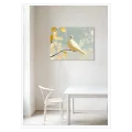 White Dove on Autumn Branch Canvas Art