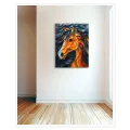 Abstract Horse Portrait Paper Quilling Art Canvas Print