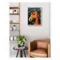 Abstract Horse Portrait Paper Quilling Art Canvas Print