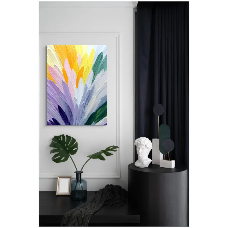 Αφηρημένη Σύνθεση Πινελιών Pastel & Vibrant Multicolors