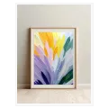 Abstract Impasto Brushstrokes Composition Multi Pastel