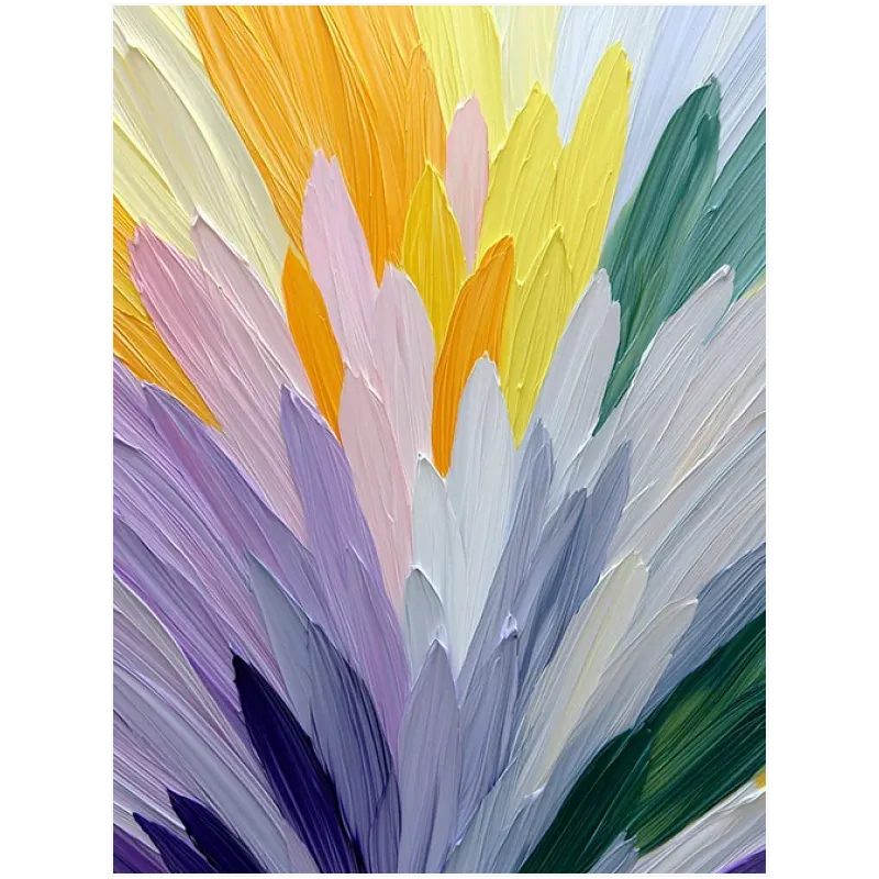 Αφηρημένη Σύνθεση Πινελιών Pastel & Vibrant Multicolors