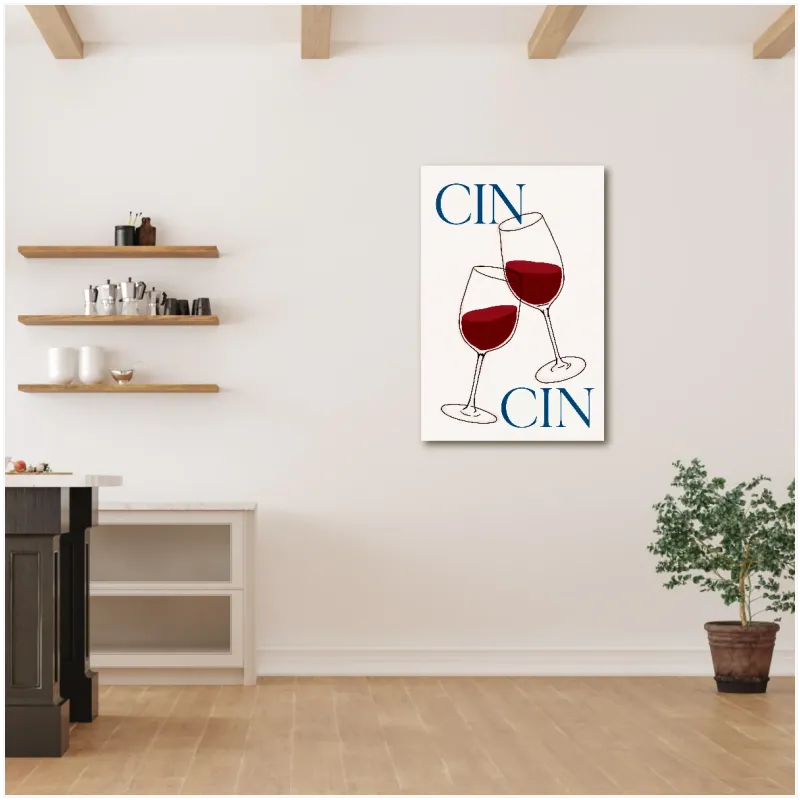Ποτήρια Κρασιού Cin Cin Minimalist Red Blue