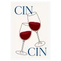 Ποτήρια Κρασιού Cin Cin Minimalist Red Blue