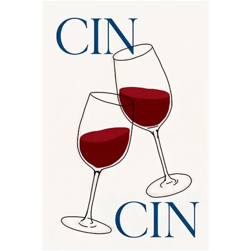 Ποτήρια Κρασιού Cin Cin Minimalist Red Blue