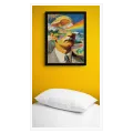 Psychedelic Surrealist Portrait of Man with Mushroom