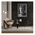 Ancient Philosopher Statue Classic Black and White