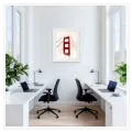 Γέφυρα Golden Gate Minimalistic Κόκκινο Φόντο